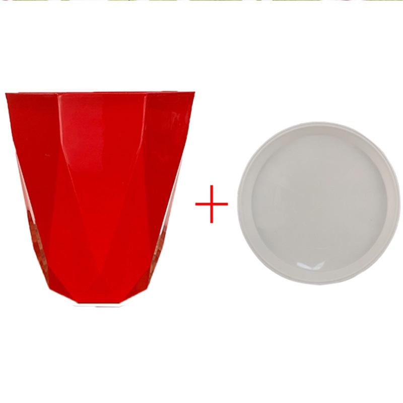 Diamond-shaped large flower pot