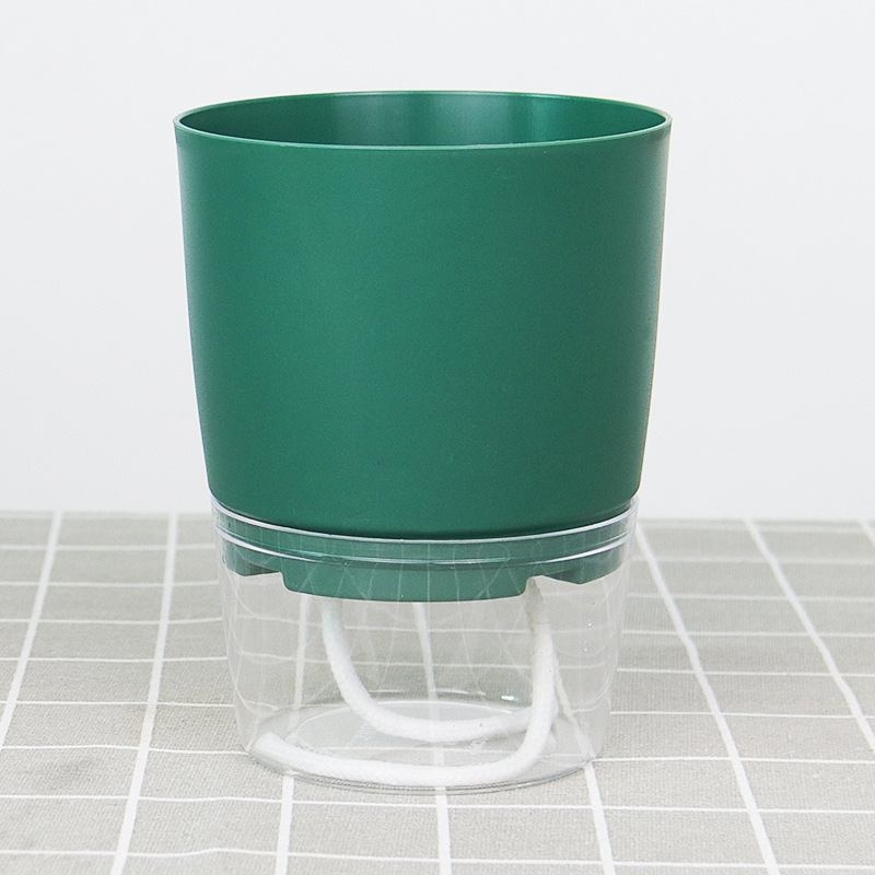 Automatic water-absorbing colored plastic flower pots