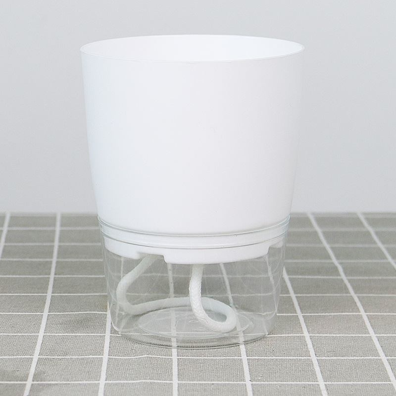 Automatic water-absorbing colored plastic flower pots