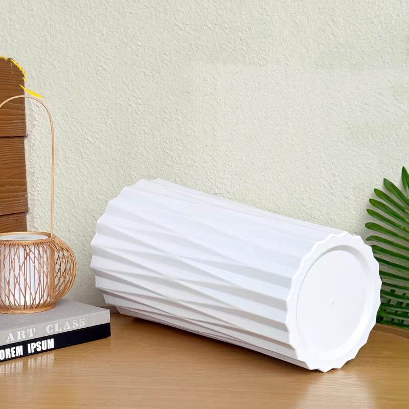 Double-layer tall plastic flower pot