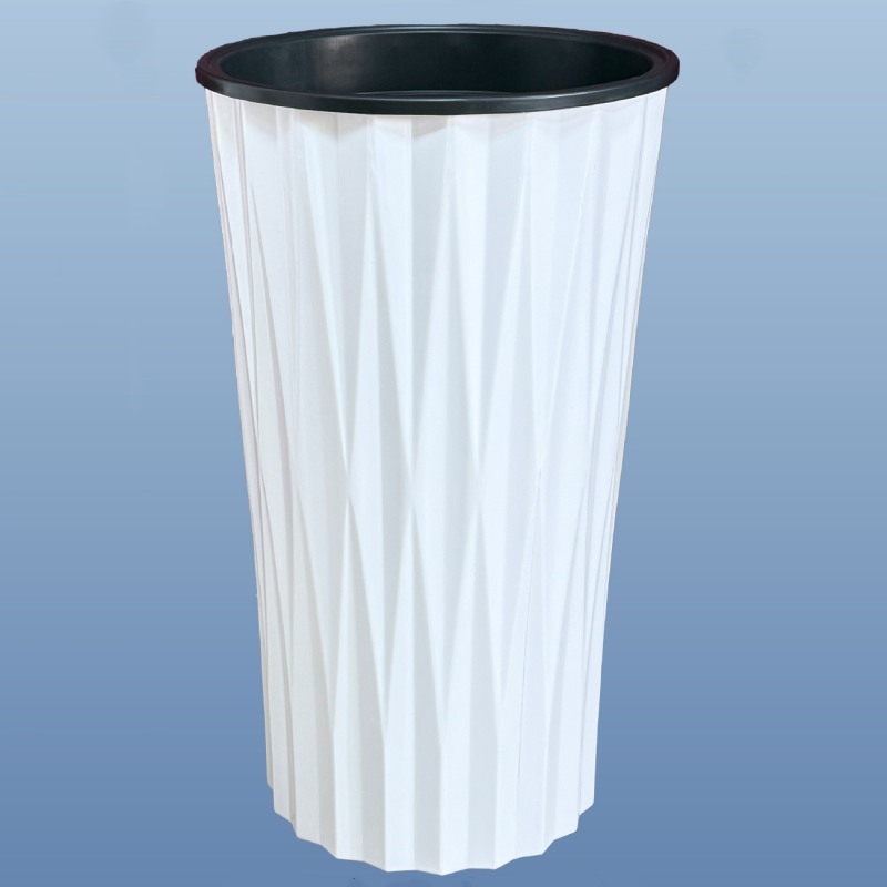 Double-layer tall plastic flower pot