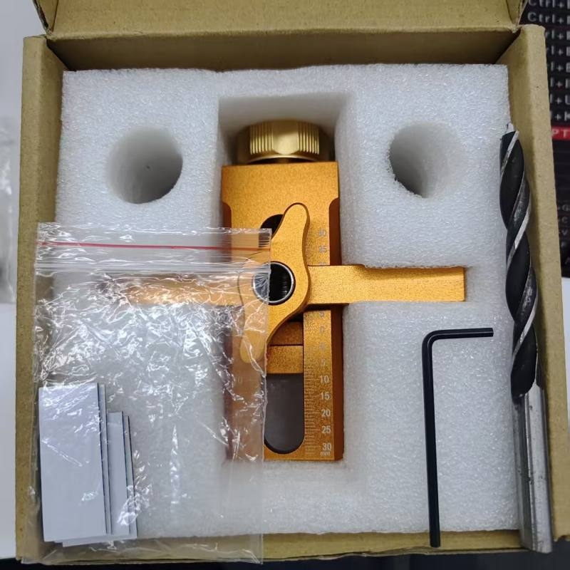 Aluminum alloy cabinet door installation aid