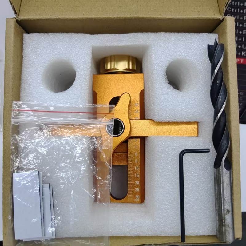 Aluminum alloy cabinet door installation aid