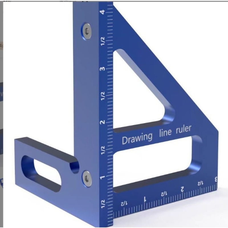 Aluminum alloy metric/imperial 45°/90° scale ruler