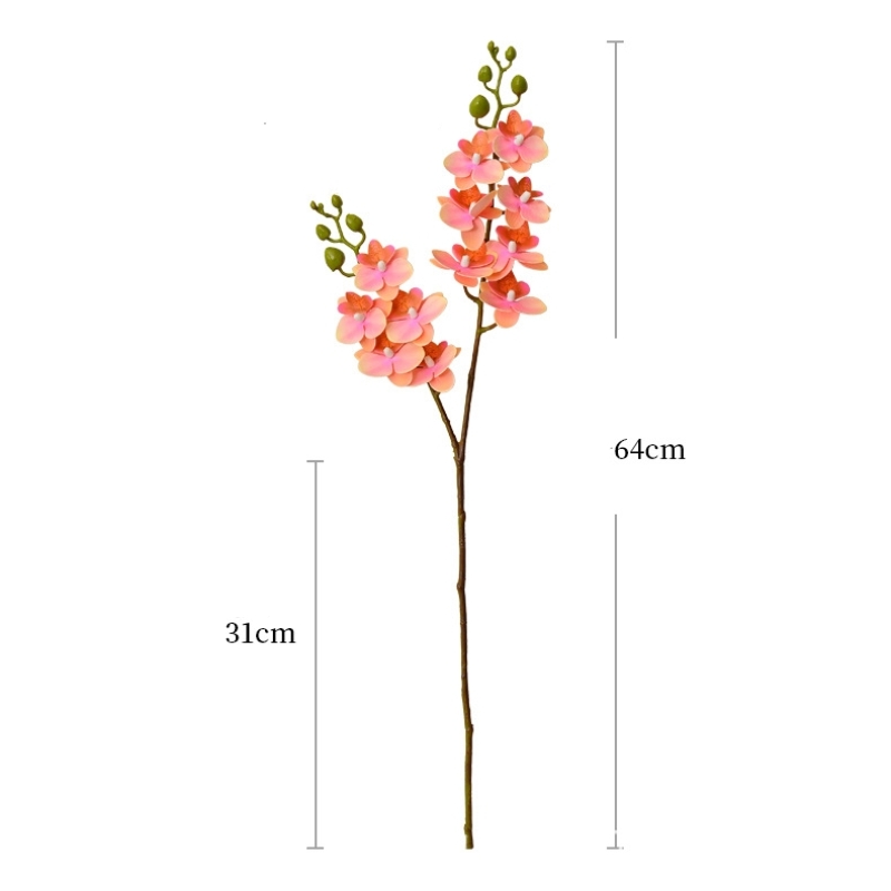 Wholesale two branches artificial Phalaenopsis orchid