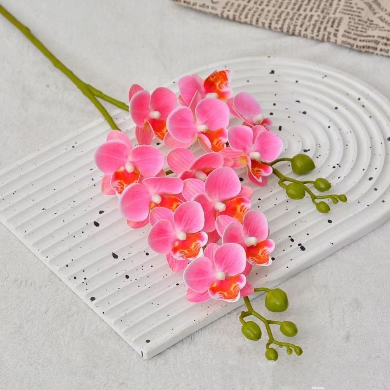 Artificial Phalaenopsis orchids with flowerpots