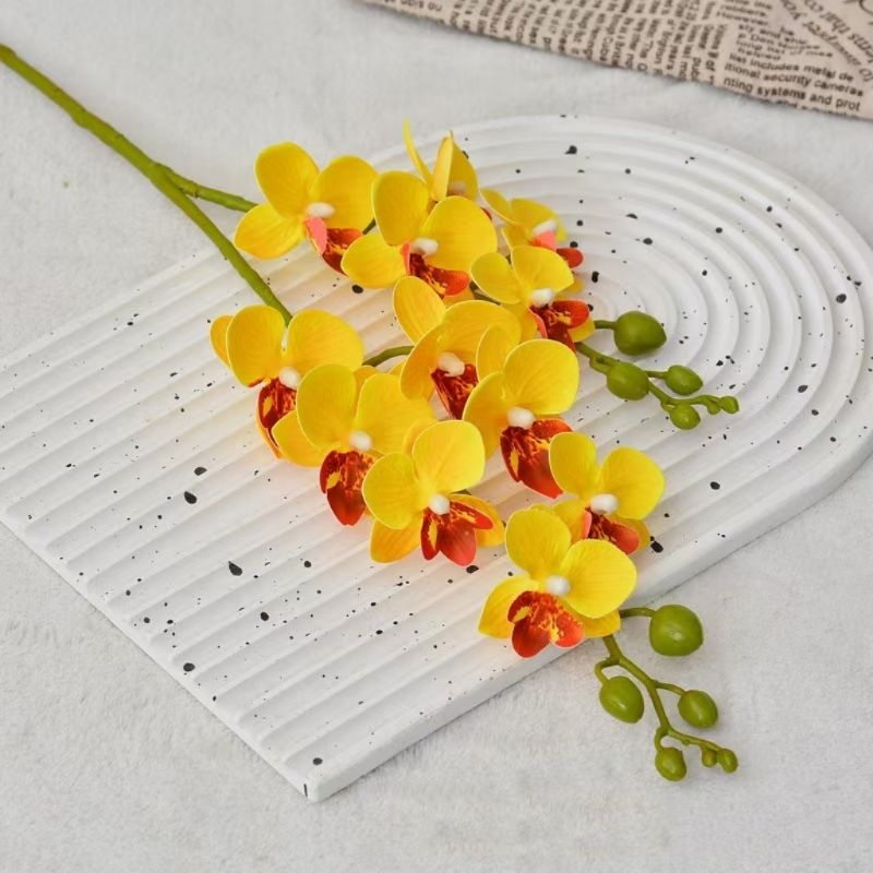 Artificial Phalaenopsis orchids with flowerpots