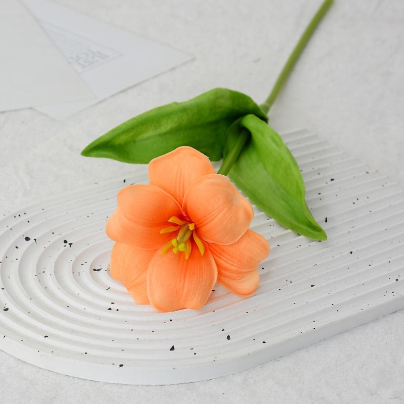 Artificial tulips in bloom