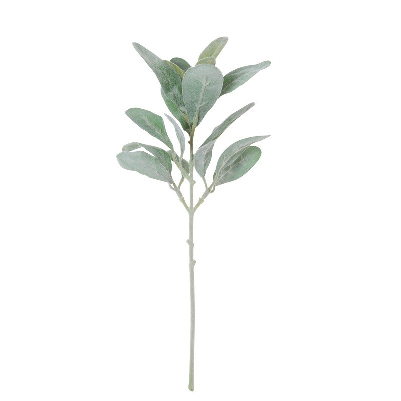 Silver chrysanthemum and rabbit ear artificial plants