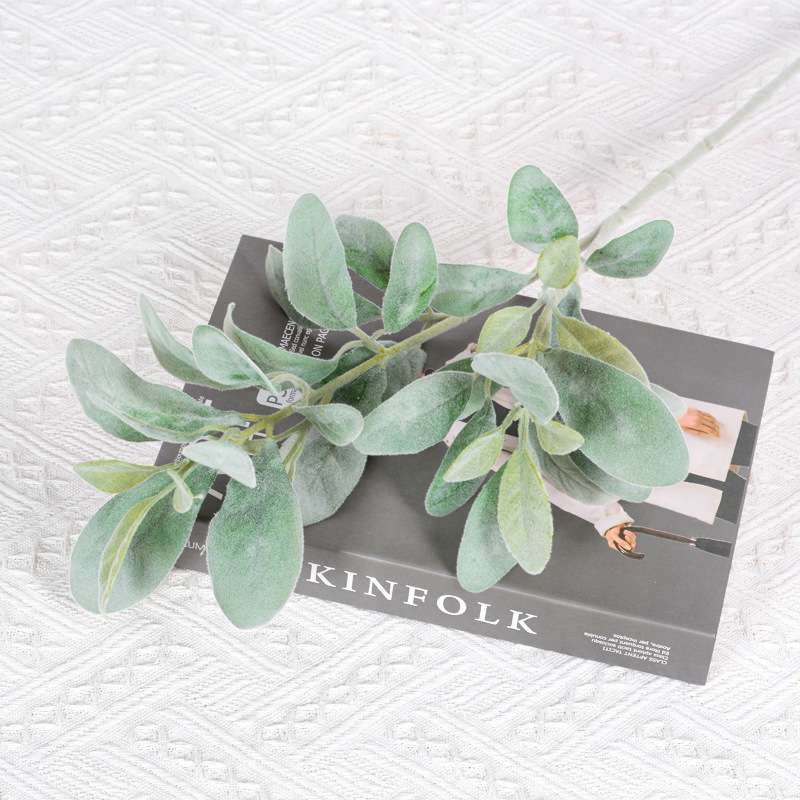 Silver chrysanthemum and rabbit ear artificial plants