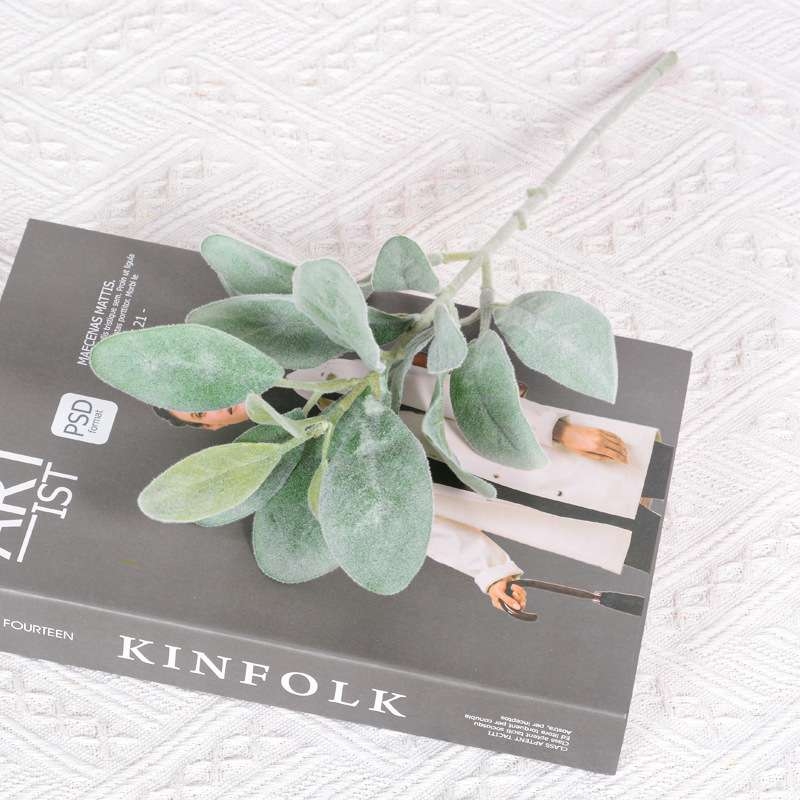 Silver chrysanthemum and rabbit ear artificial plants