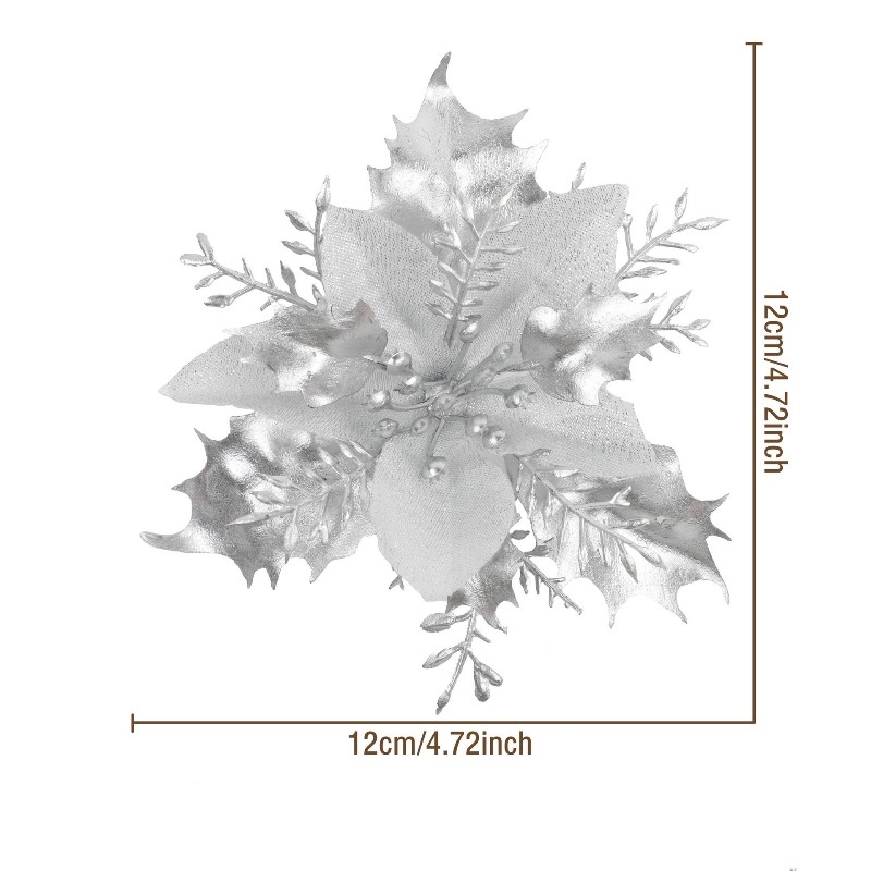 Artificial flower heads for hanging on Christmas trees