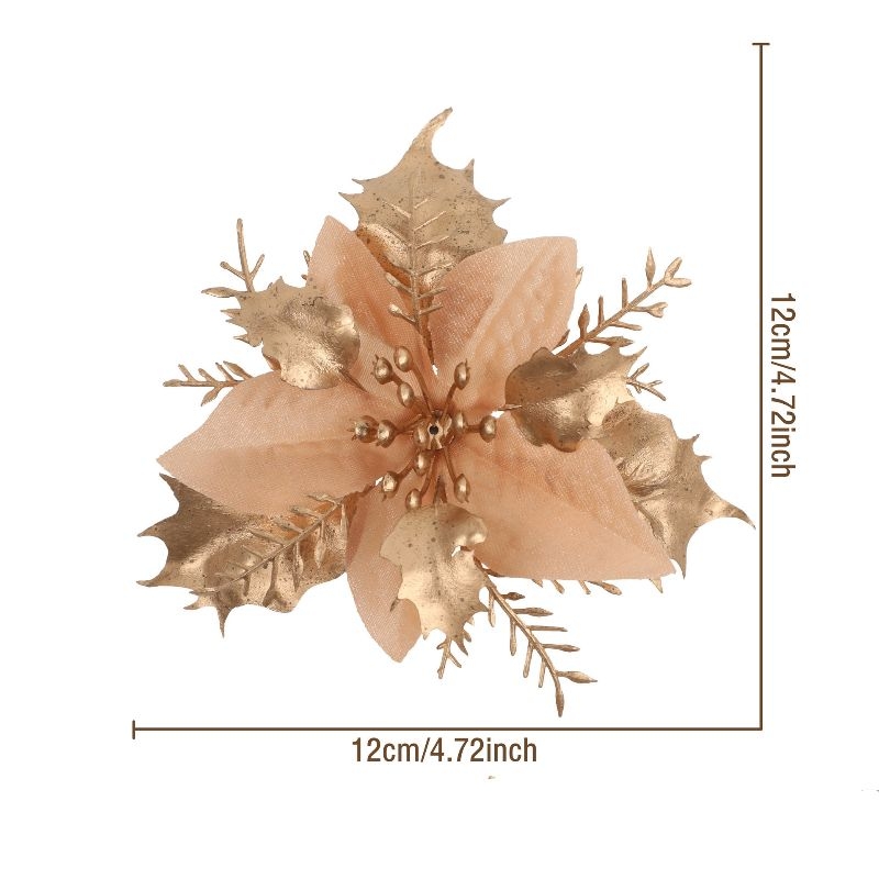 Artificial flower heads for hanging on Christmas trees