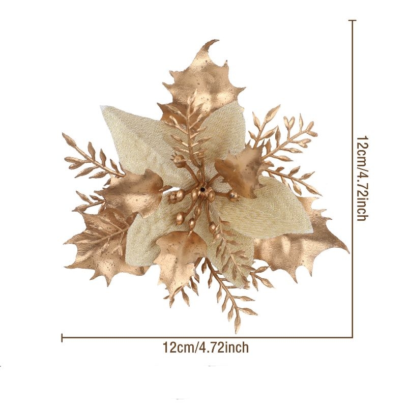 Artificial flower heads for hanging on Christmas trees