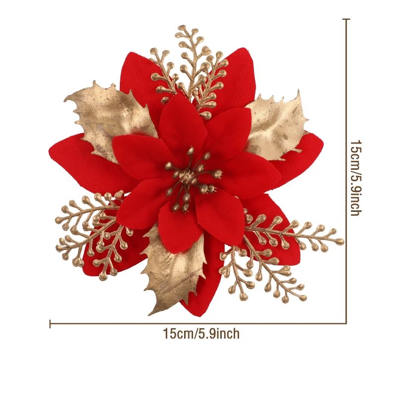 Christmas trees artificial flower heads