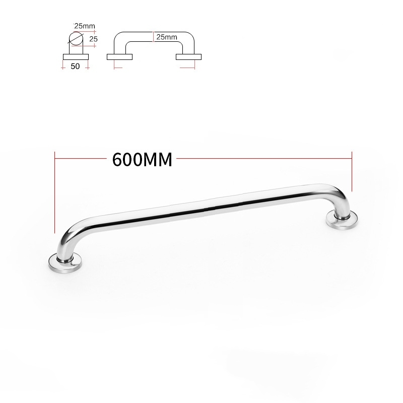 Dia25mm 201 stainless steel 250-600mm bathroom grab bars