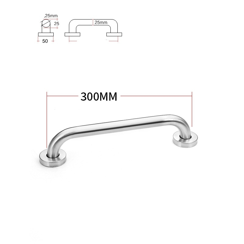 Dia25mm 201 stainless steel 300-600mm bathroom grab bars