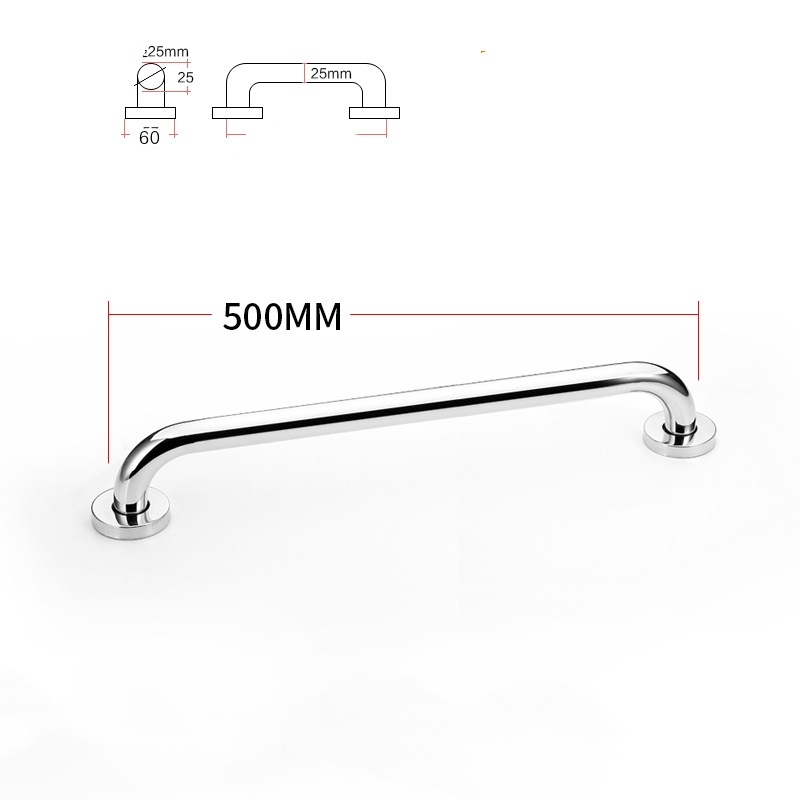 Dia25mm 201 stainless steel 300-600mm bathroom grab bars wholesale