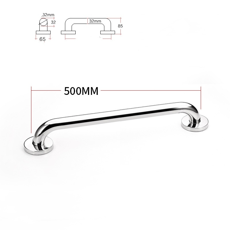 Dia32mm 201 stainless steel 300-800mm bathroom grab bars