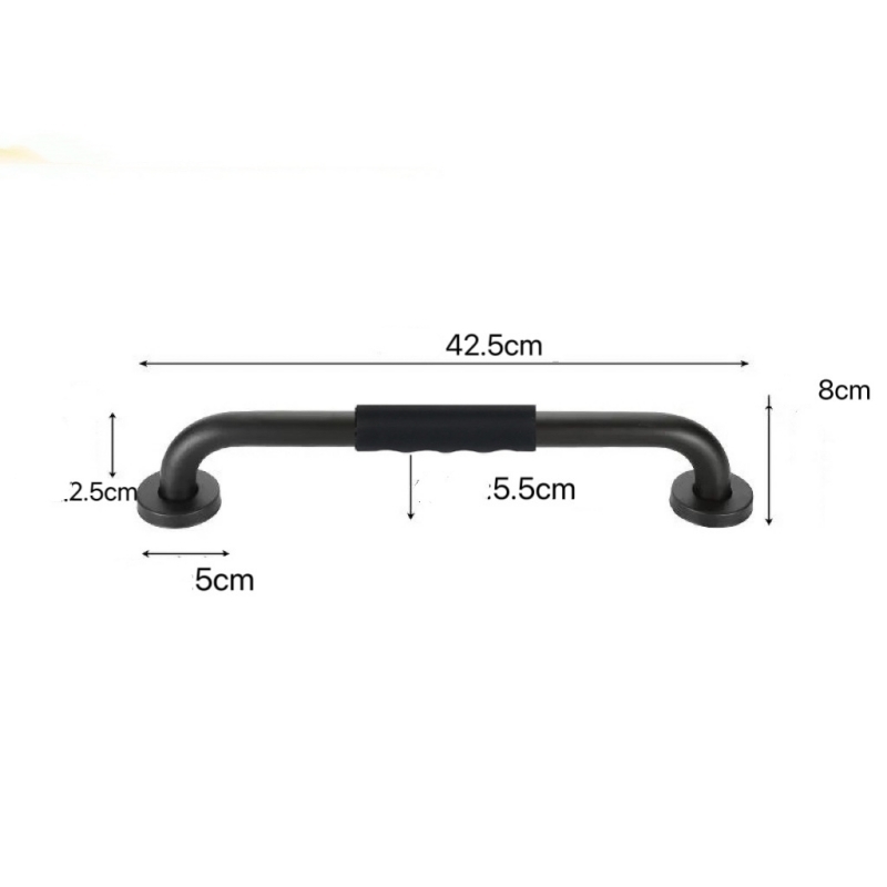 Dia25mm Matte black stainless steel silicone armrest