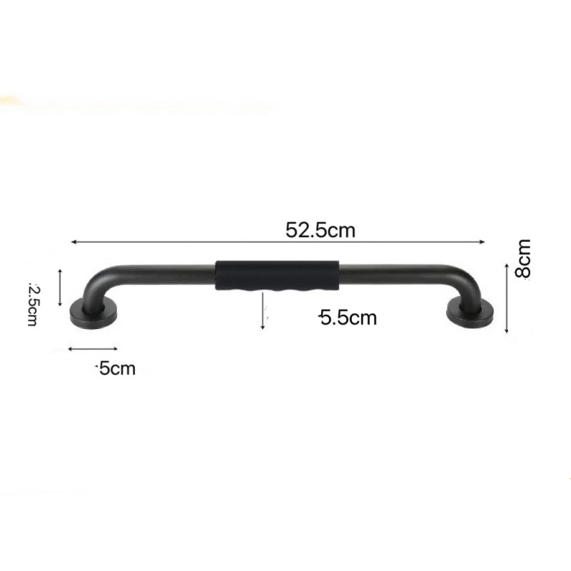 Dia25mm Matte black stainless steel silicone armrest