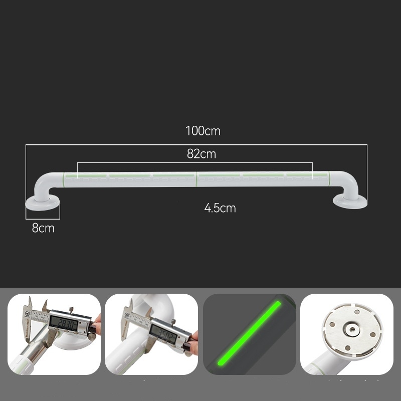 30 to 100 cm toilet safety grab bar with glow-in-the-dark strip