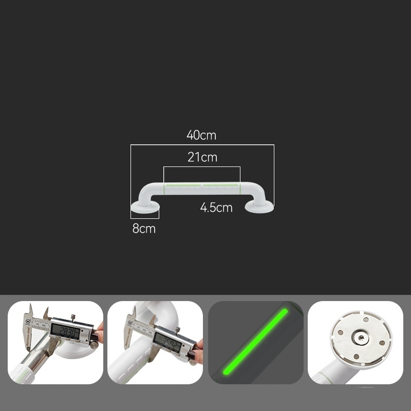 30 to 100 cm toilet safety grab bar with glow-in-the-dark strip