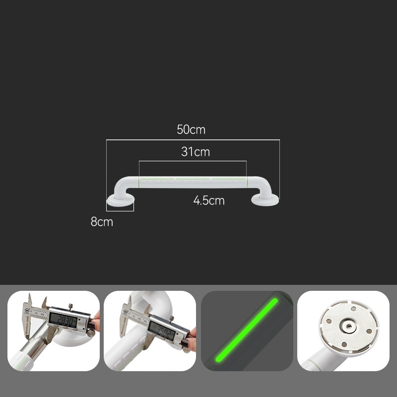 30 to 100 cm toilet safety grab bar with glow-in-the-dark strip