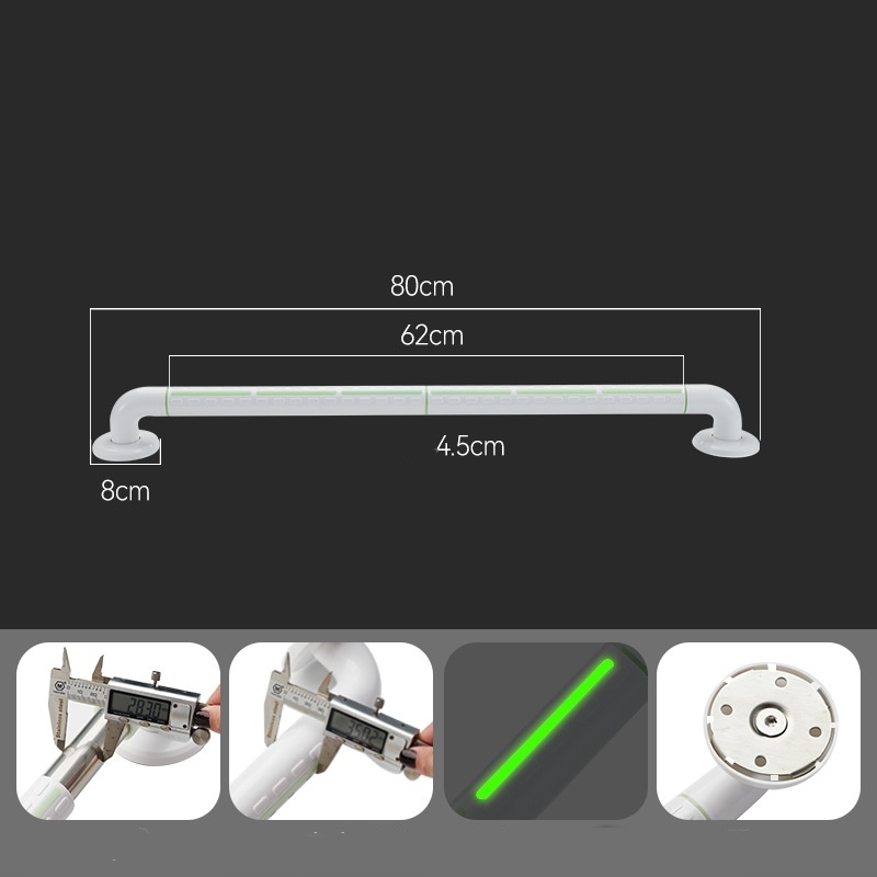 30 to 100 cm toilet safety grab bar with glow-in-the-dark strip