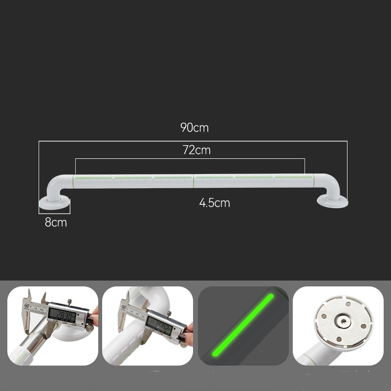 30 to 100 cm toilet safety grab bar with glow-in-the-dark strip