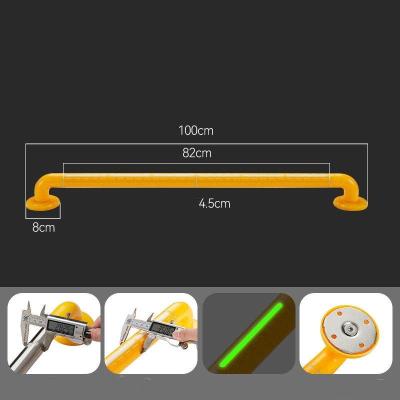 30 to 100 cm toilet safety grab bar with glow-in-the-dark strip