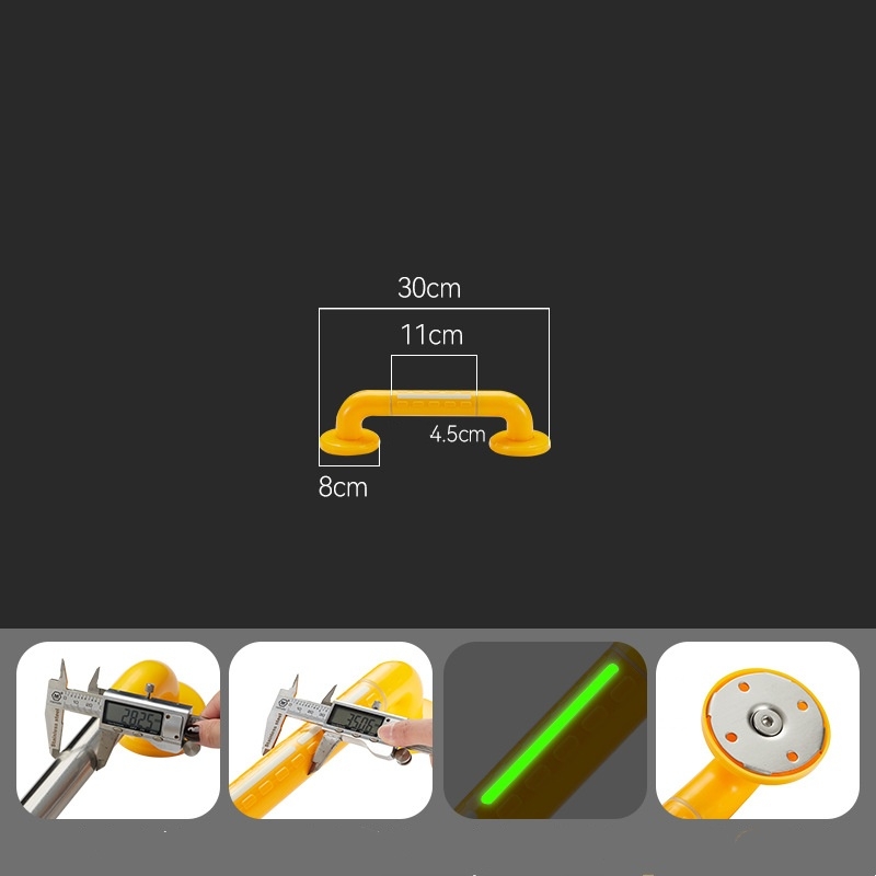 30 to 100 cm toilet safety grab bar with glow-in-the-dark strip