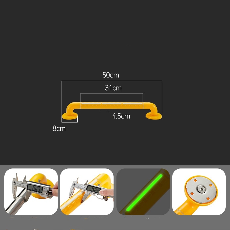 30 to 100 cm toilet safety grab bar with glow-in-the-dark strip