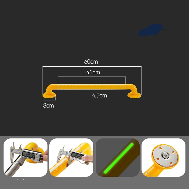30 to 100 cm toilet safety grab bar with glow-in-the-dark strip