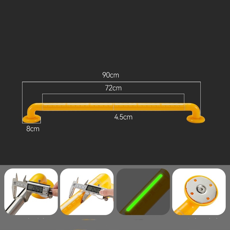 30 to 100 cm toilet safety grab bar with glow-in-the-dark strip