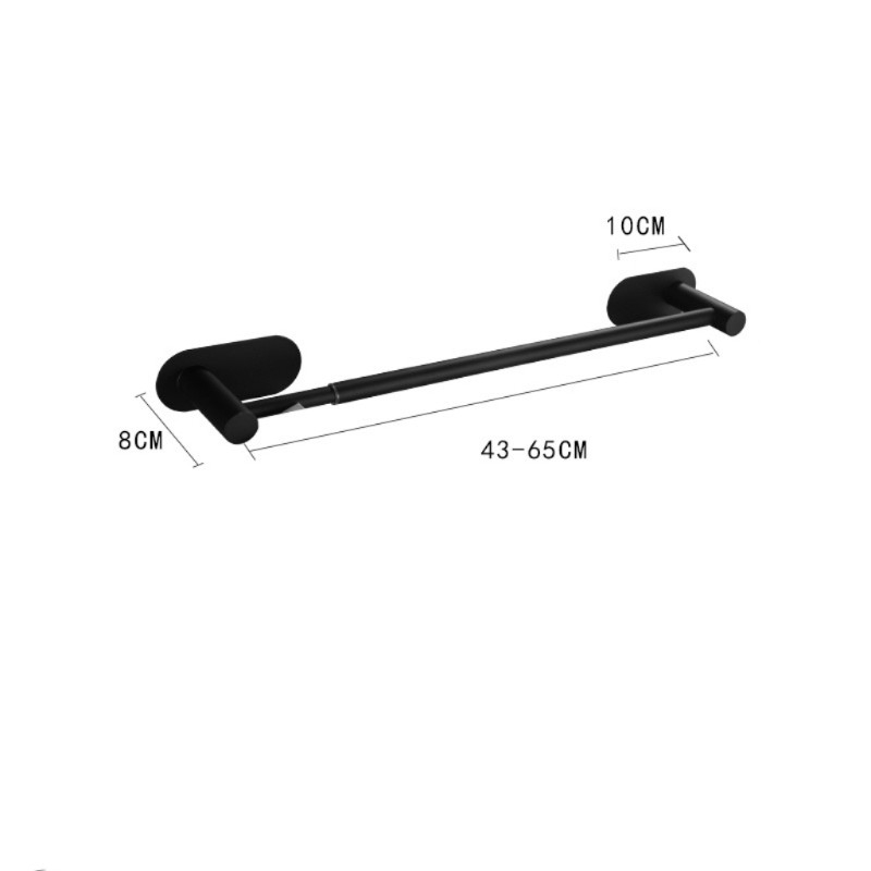 Stainless steel no-drill scalable towel bar