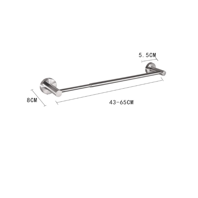 Stainless steel scalable towel bar