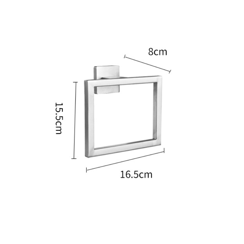 Stainless steel square towel ring