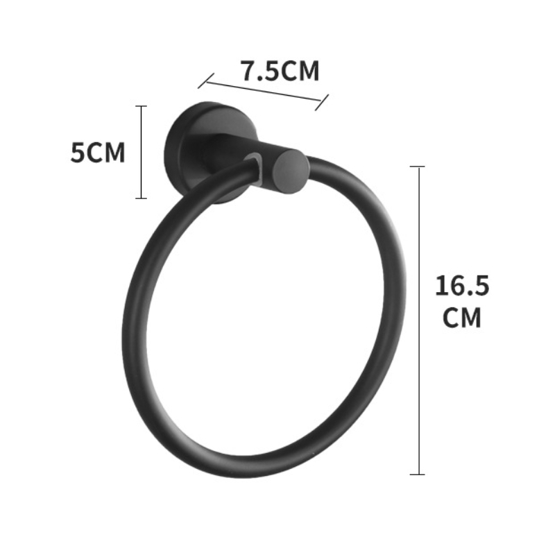 Stainless steel round towel ring