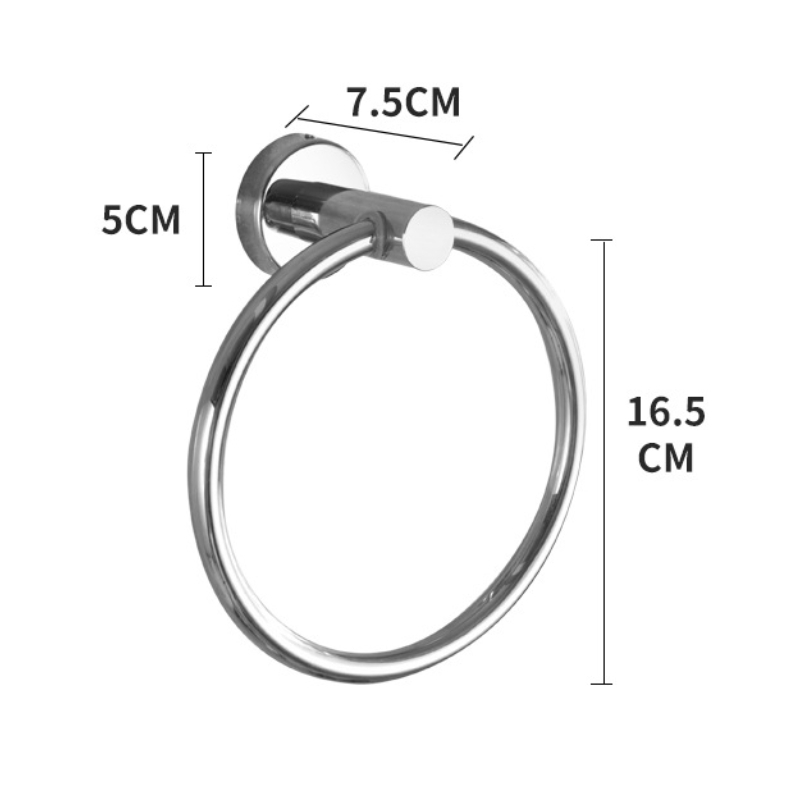 Stainless steel round towel ring