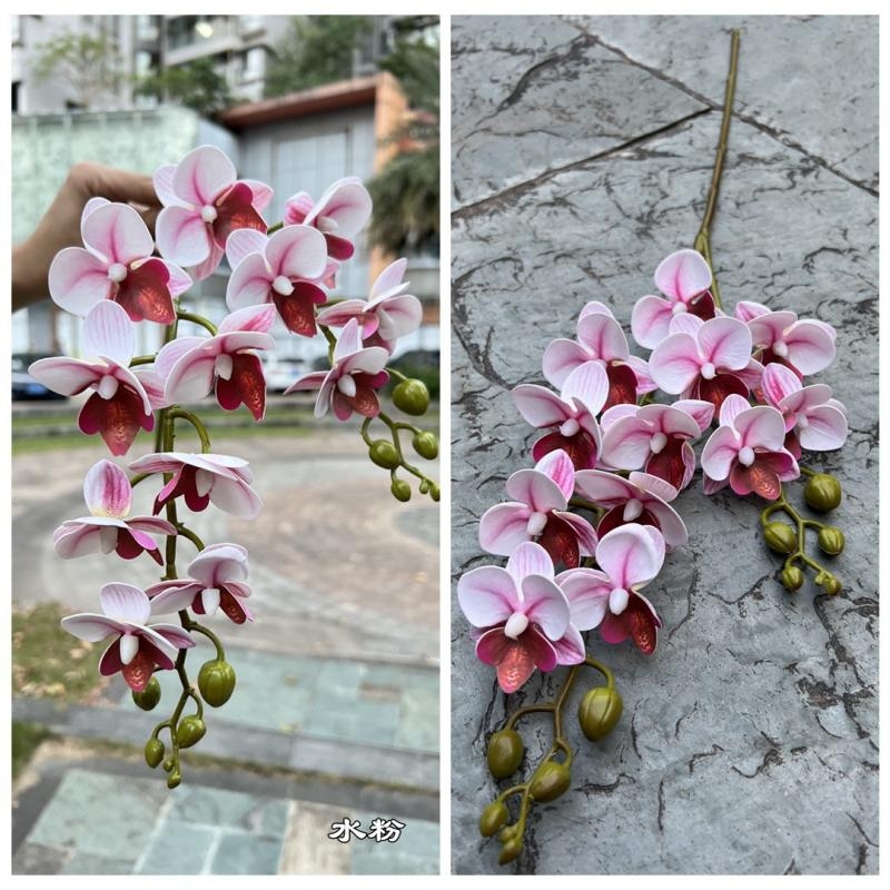 Two branches of artificial butterfly orchids