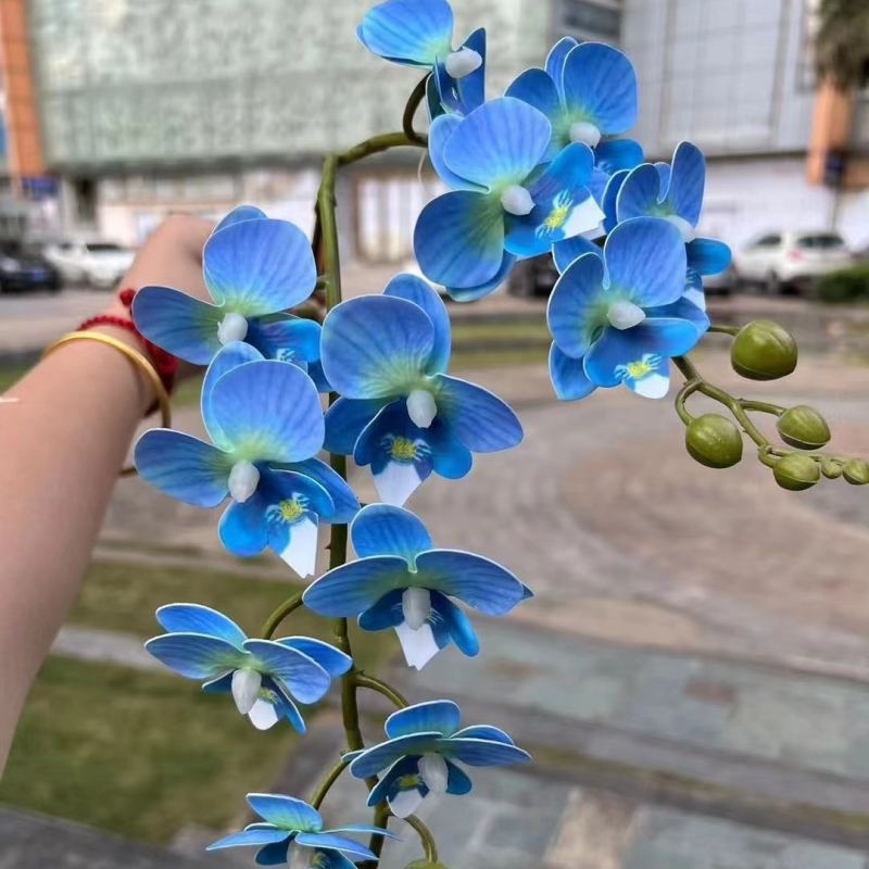 Two branches of artificial butterfly orchids