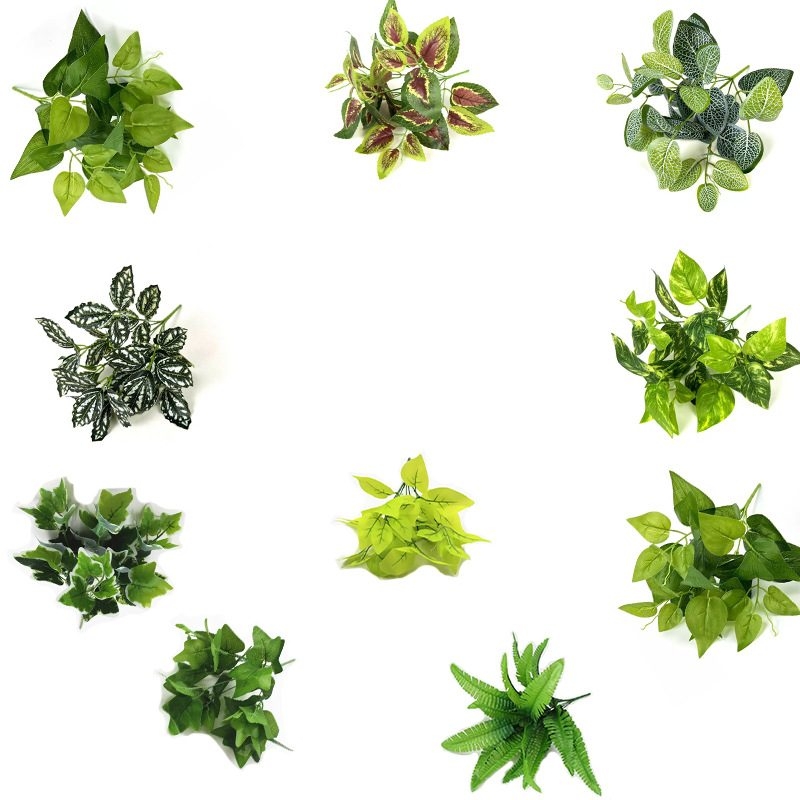 Artificial aglaonema, pothos leaves, sweet potato leaves