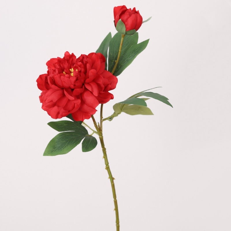 Simulated 2-headed peony flower