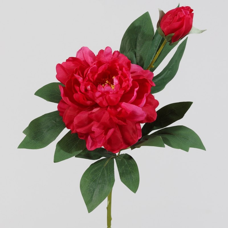 Simulated 2-headed peony flower
