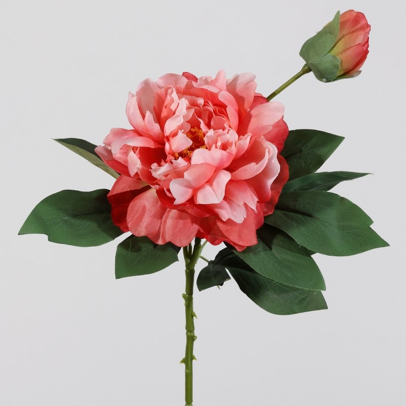Simulated 2-headed peony flower