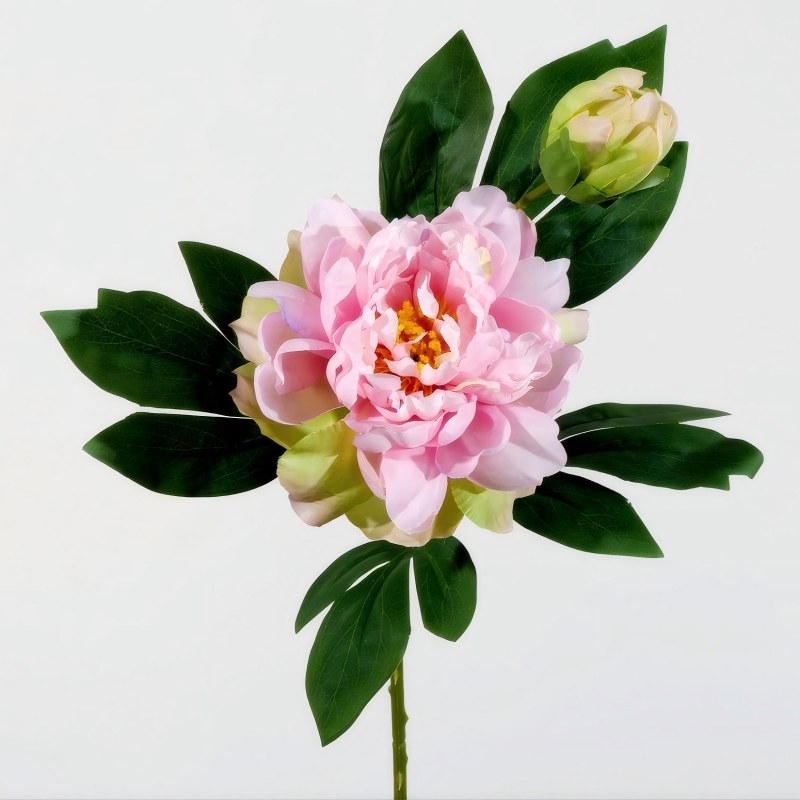 Simulated 2-headed peony flower