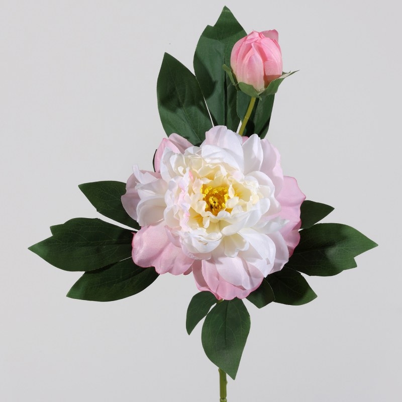 Simulated 2-headed peony flower