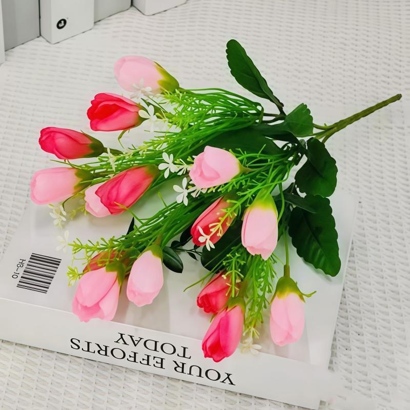 Bouquet of artificial tulips