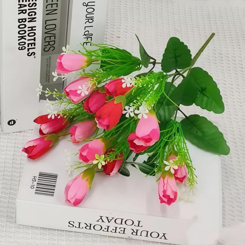 Bouquet of artificial tulips